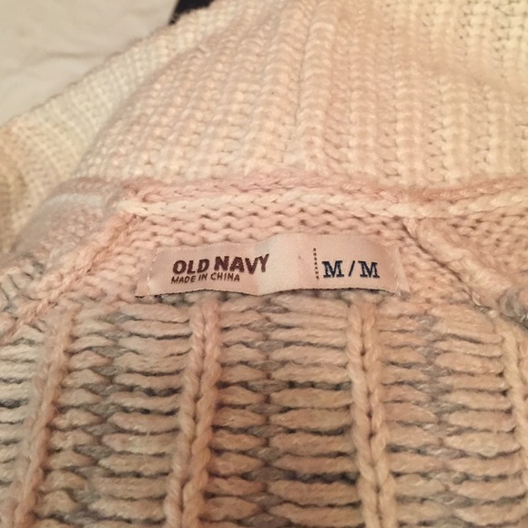 Old Navy Cream and Gray Shawl Collar Button Sweater Cardigan - Picture 4 of 4